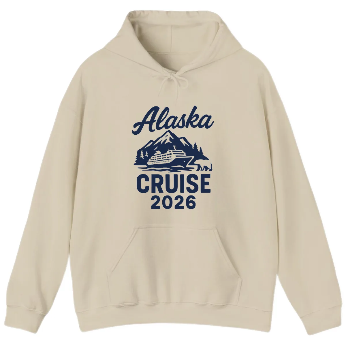 Alaska Cruise 2026 Adventure Hoodie in Sand