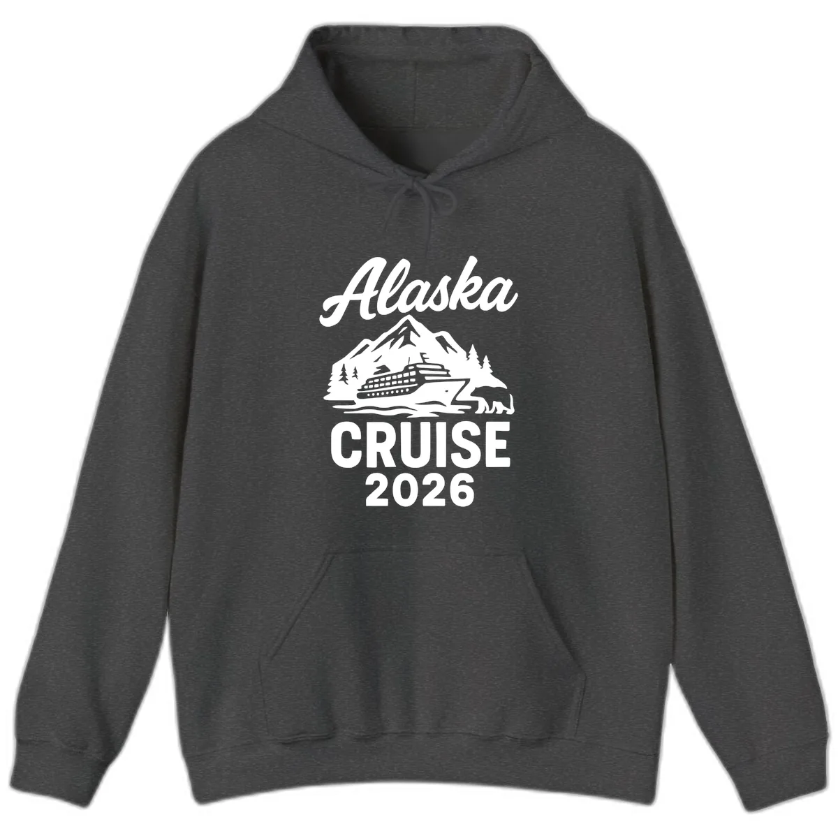 Alaska Cruise 2026 Adventure Hoodie in Dark Heather