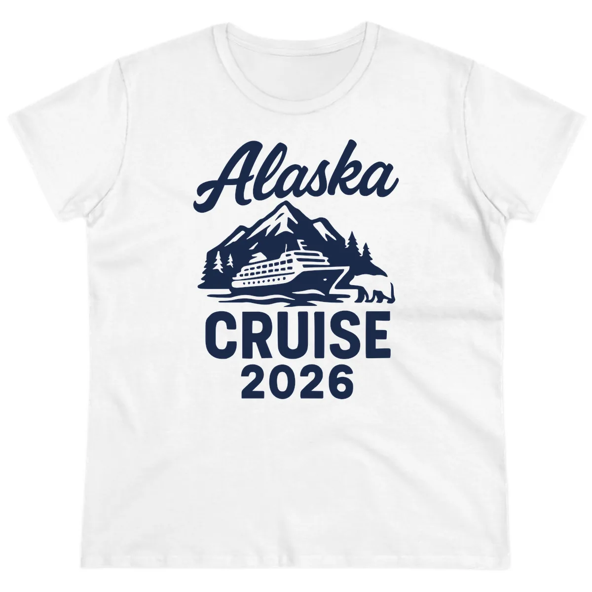 Alaska Cruise 2026 Adventure Ladies Tee in White