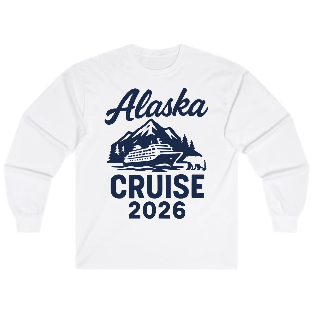 Alaska Cruise 2026 Adventure Long Sleeve in White