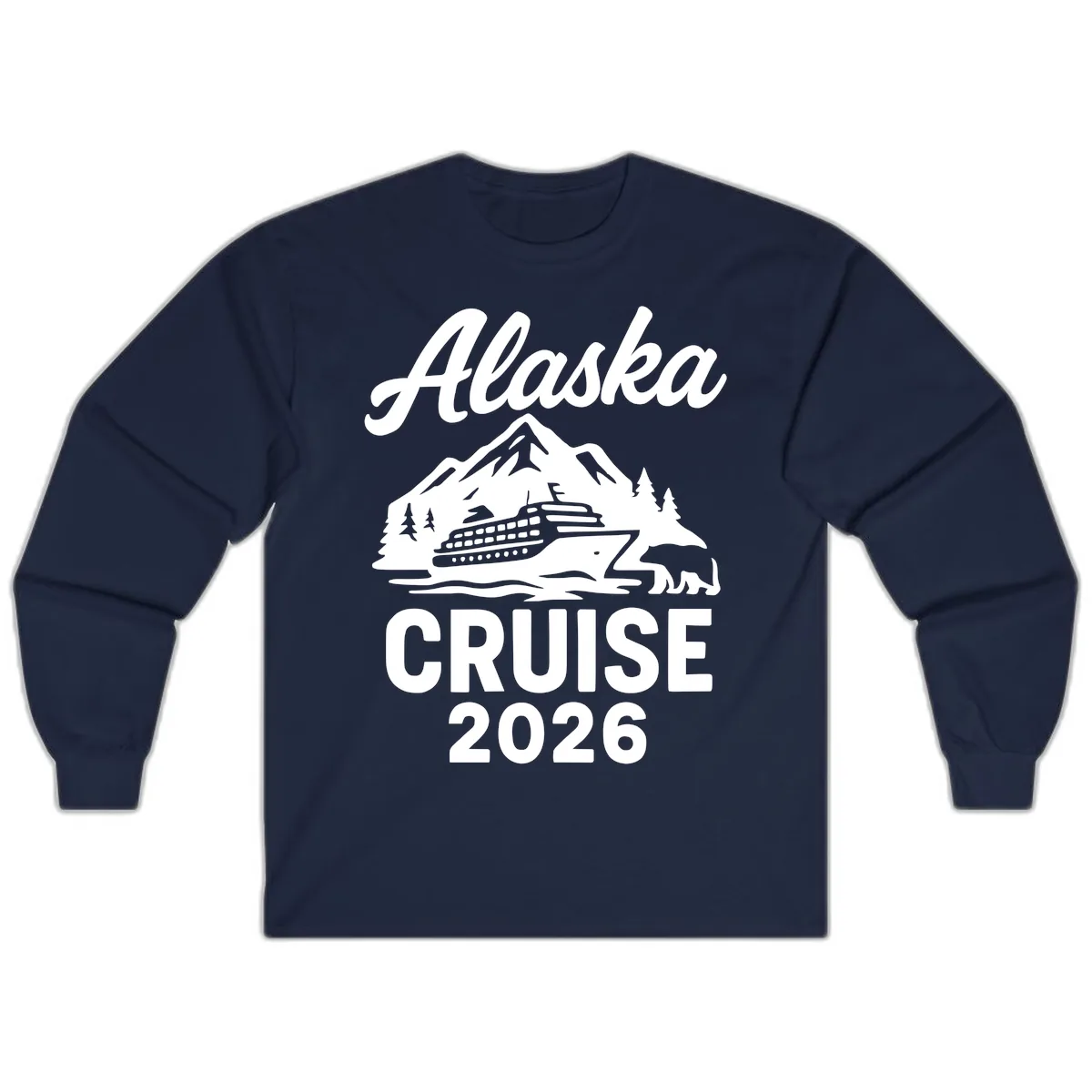 Alaska Cruise 2026 Adventure Long Sleeve in Navy