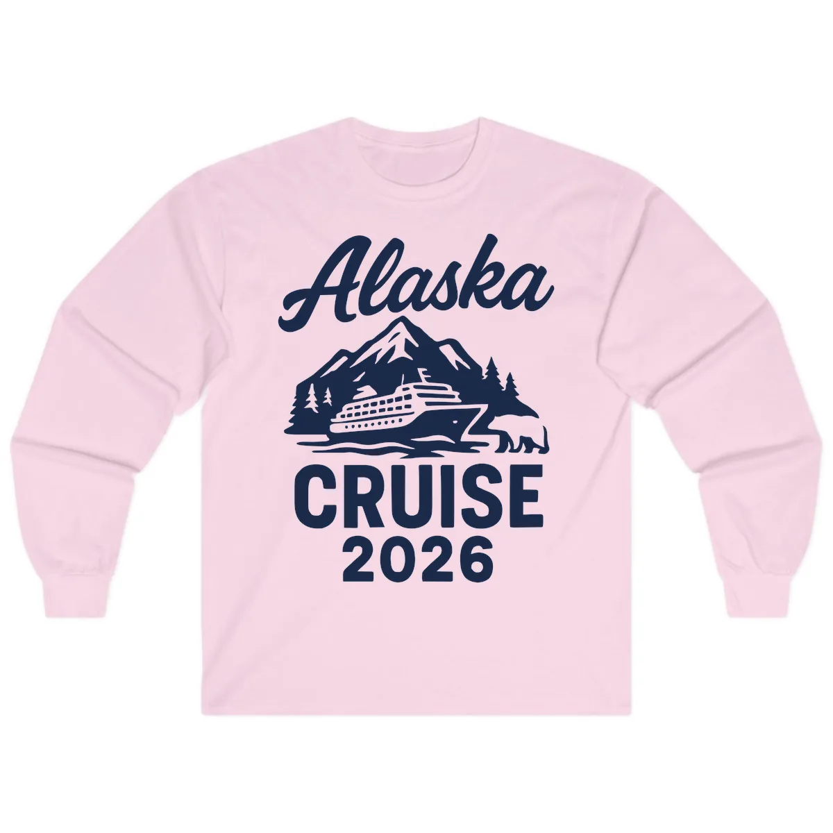 Alaska Cruise 2026 Adventure Long Sleeve in Light Pink