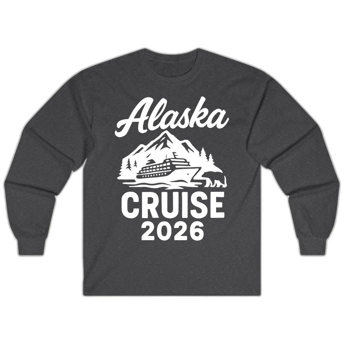 Alaska Cruise 2026 Adventure Long Sleeve in Dark Heather