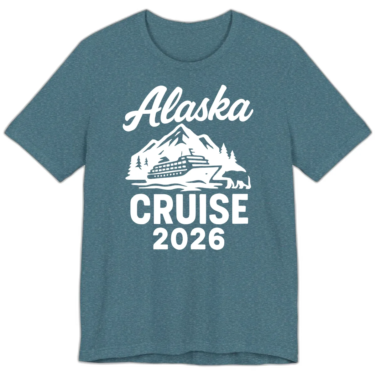 Alaska Cruise 2026 Adventure Premium T-Shirt in Heather Deep Teal