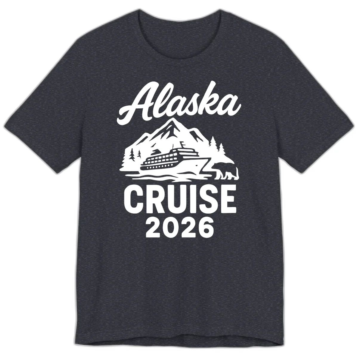 Alaska Cruise 2026 Adventure Premium T-Shirt in Heather Navy