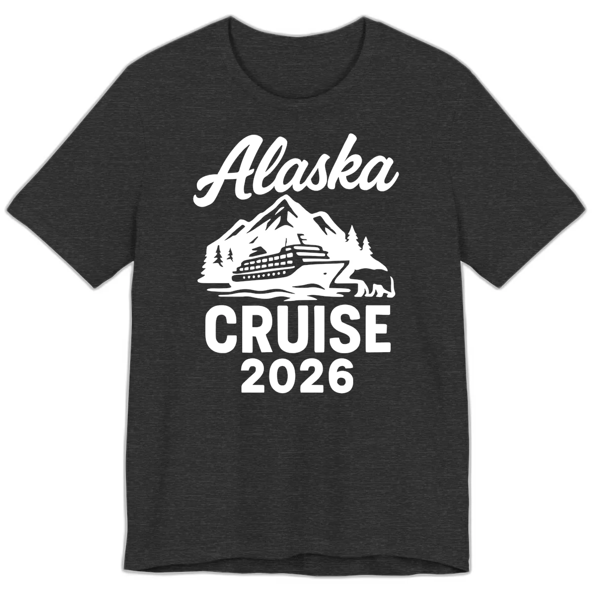 Alaska Cruise 2026 Adventure Premium T-Shirt in Dark Grey Heather