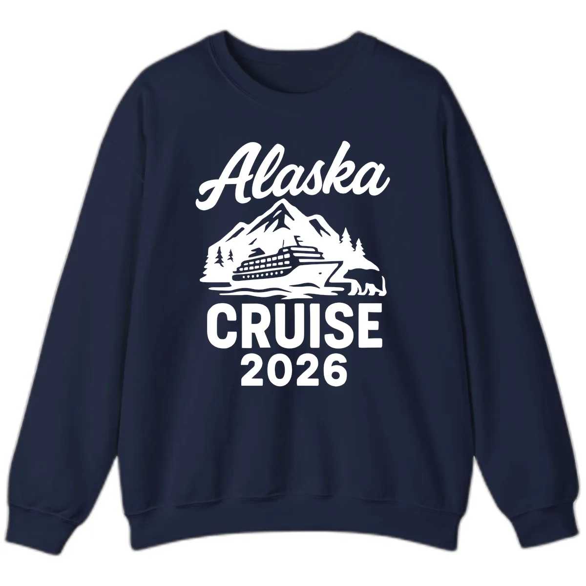 Alaska Cruise 2026 Adventure Sweatshirt in Navy