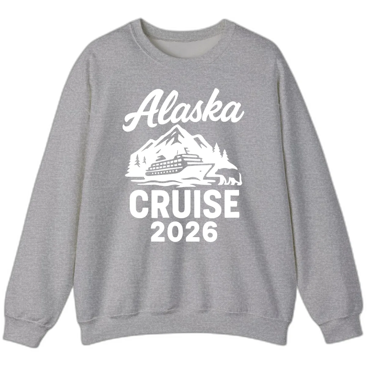 Alaska Cruise 2026 Adventure Sweatshirt in Sport Grey