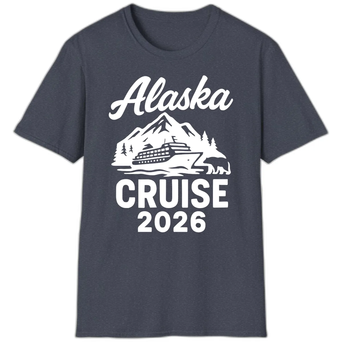 Alaska Cruise 2026 Adventure T-Shirt in Heather Navy