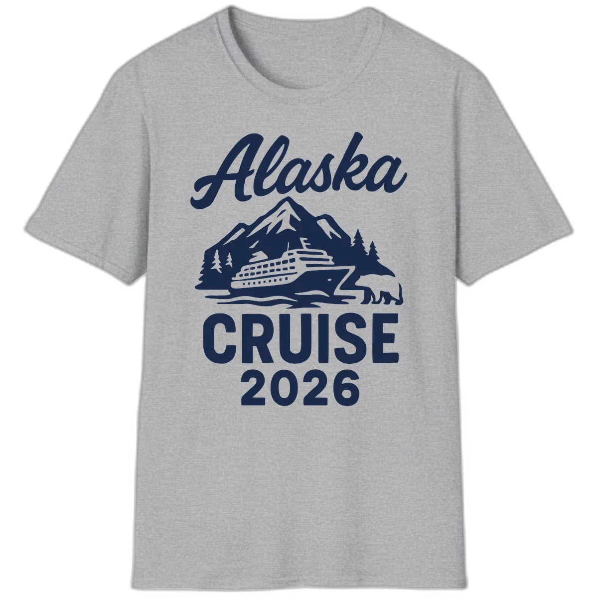 Alaska Cruise 2026 Adventure T-Shirt in Sport Grey