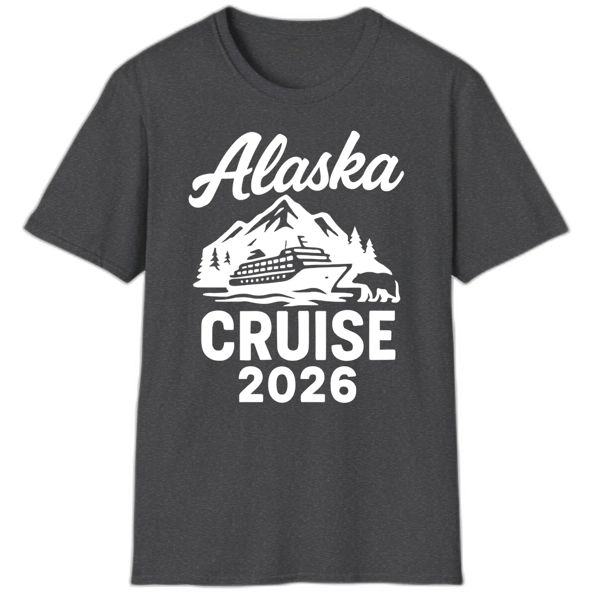 Alaska Cruise 2026 Adventure T-Shirt in Dark Heather