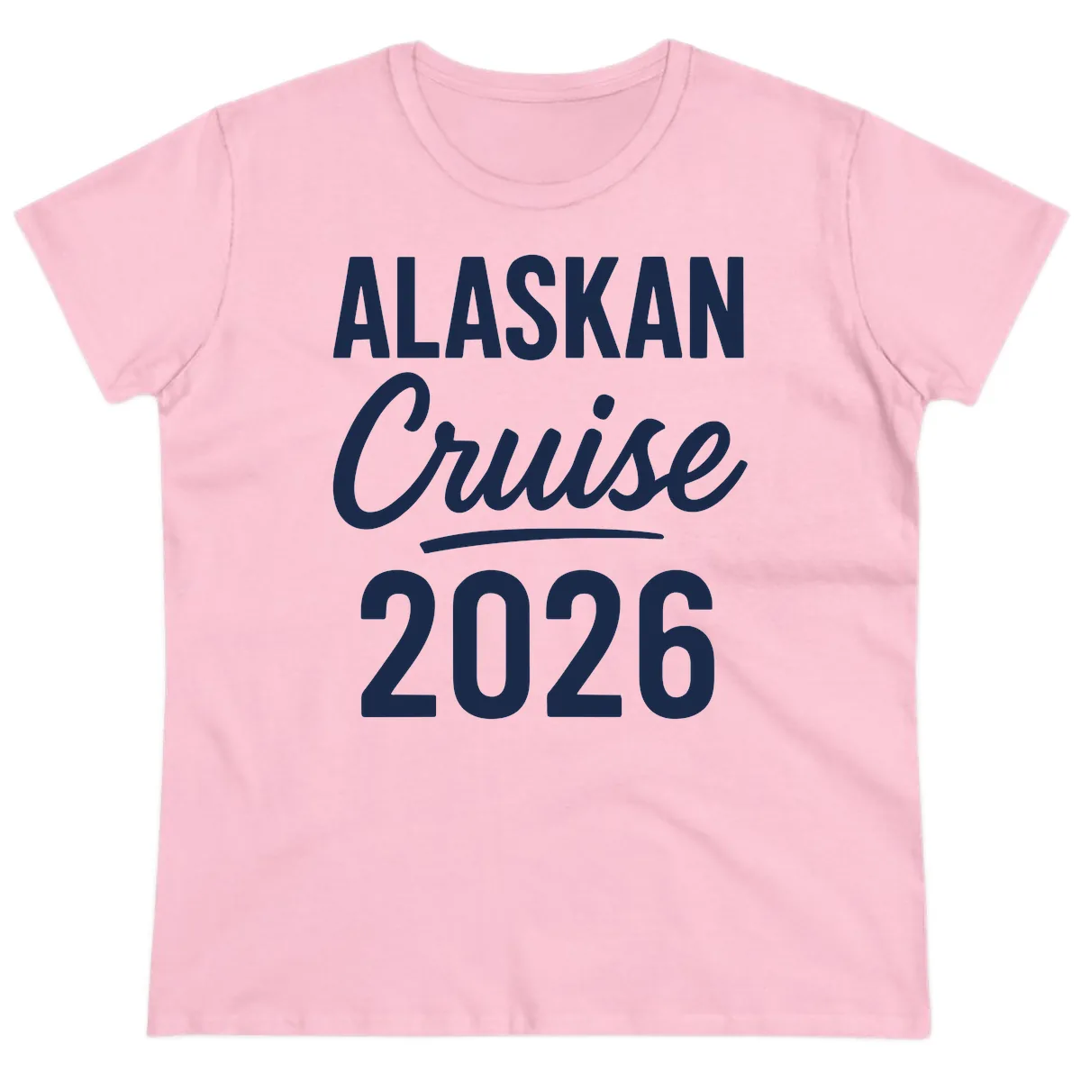 Alaskan Cruise 2026 Ladies Tee in Light Pink