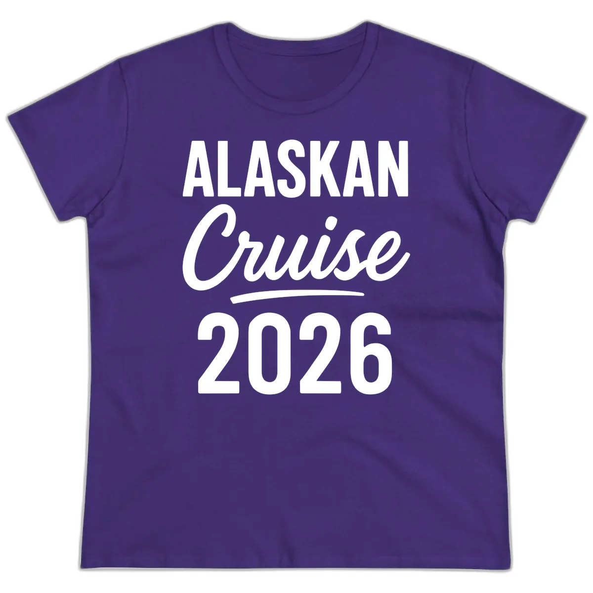 Alaskan Cruise 2026 Ladies Tee in Purple
