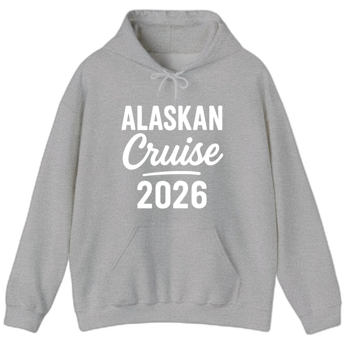 Alaskan Cruise 2026 Hoodie in Sport Grey