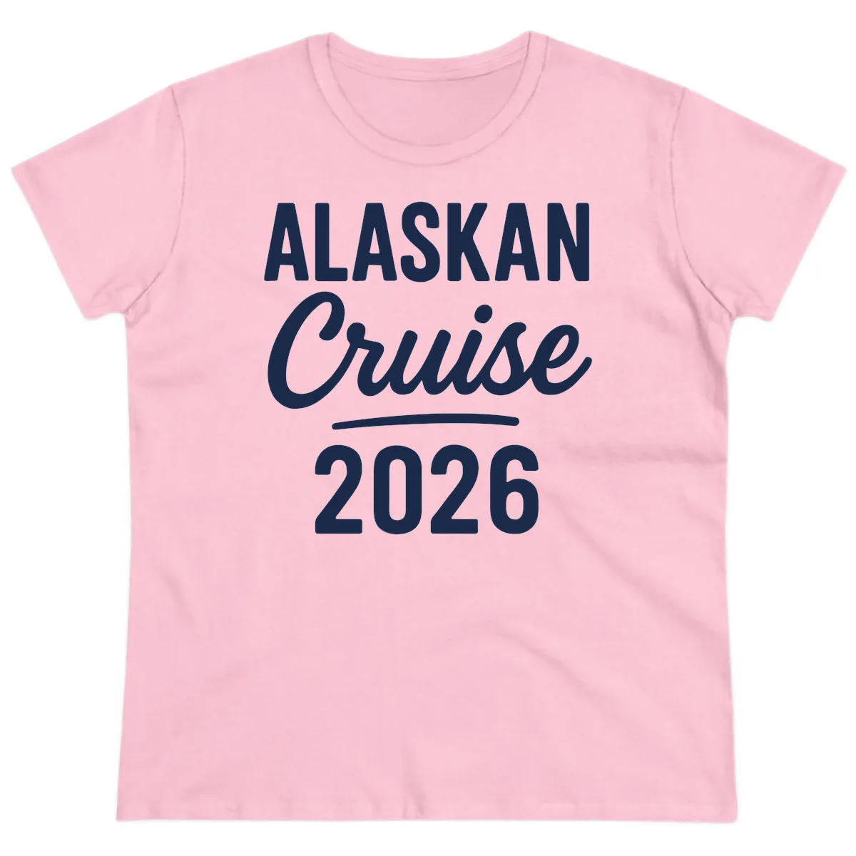 Alaskan Cruise 2026 Ladies Tee in Light Pink