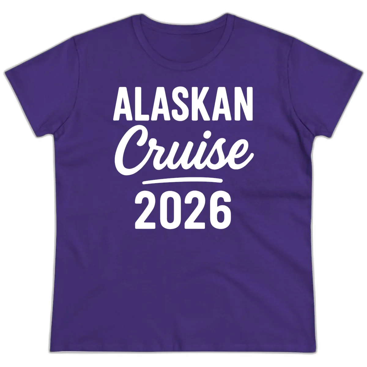 Alaskan Cruise 2026 Ladies Tee in Purple