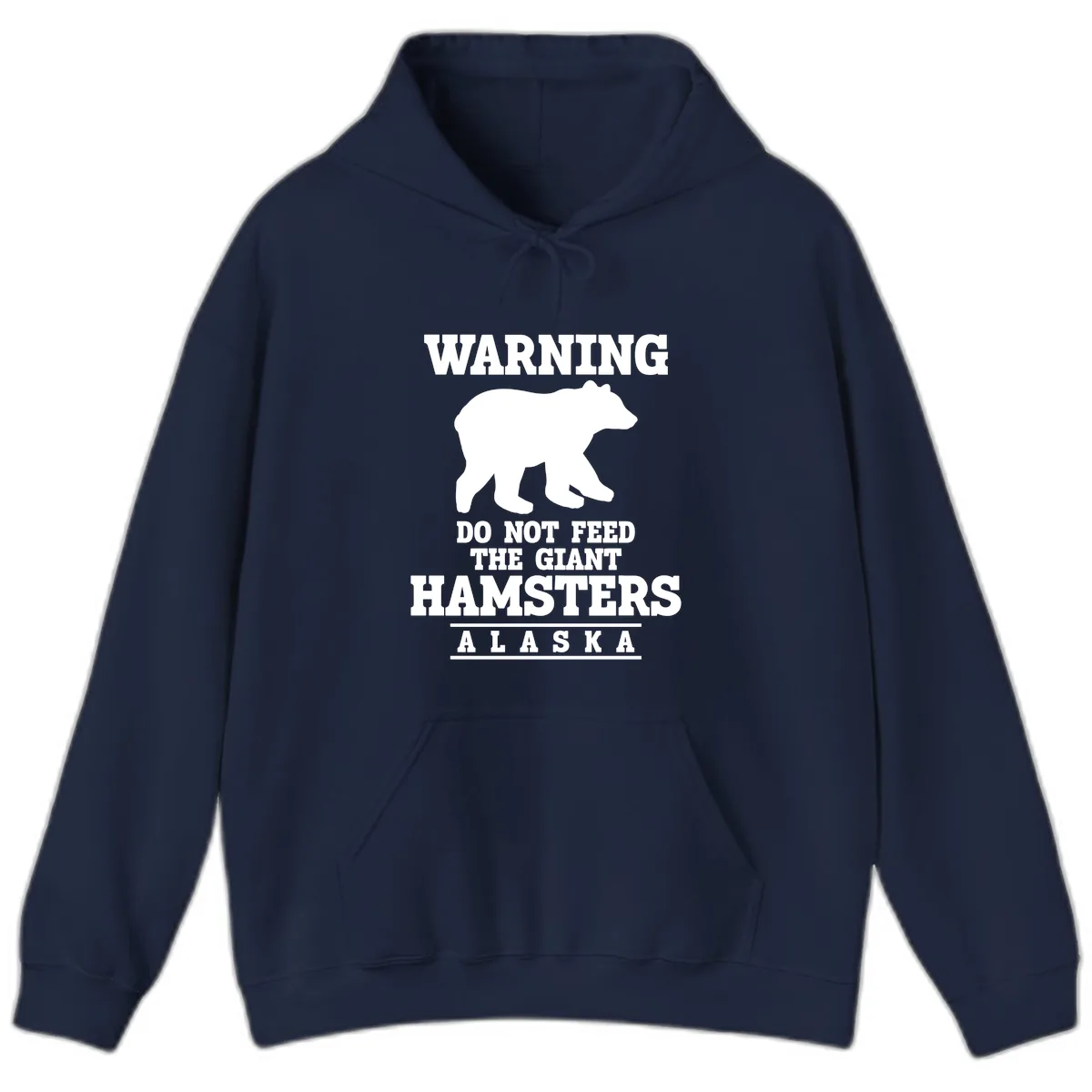 Do Not Feed The Giant Hamsters Hoodie in Navy