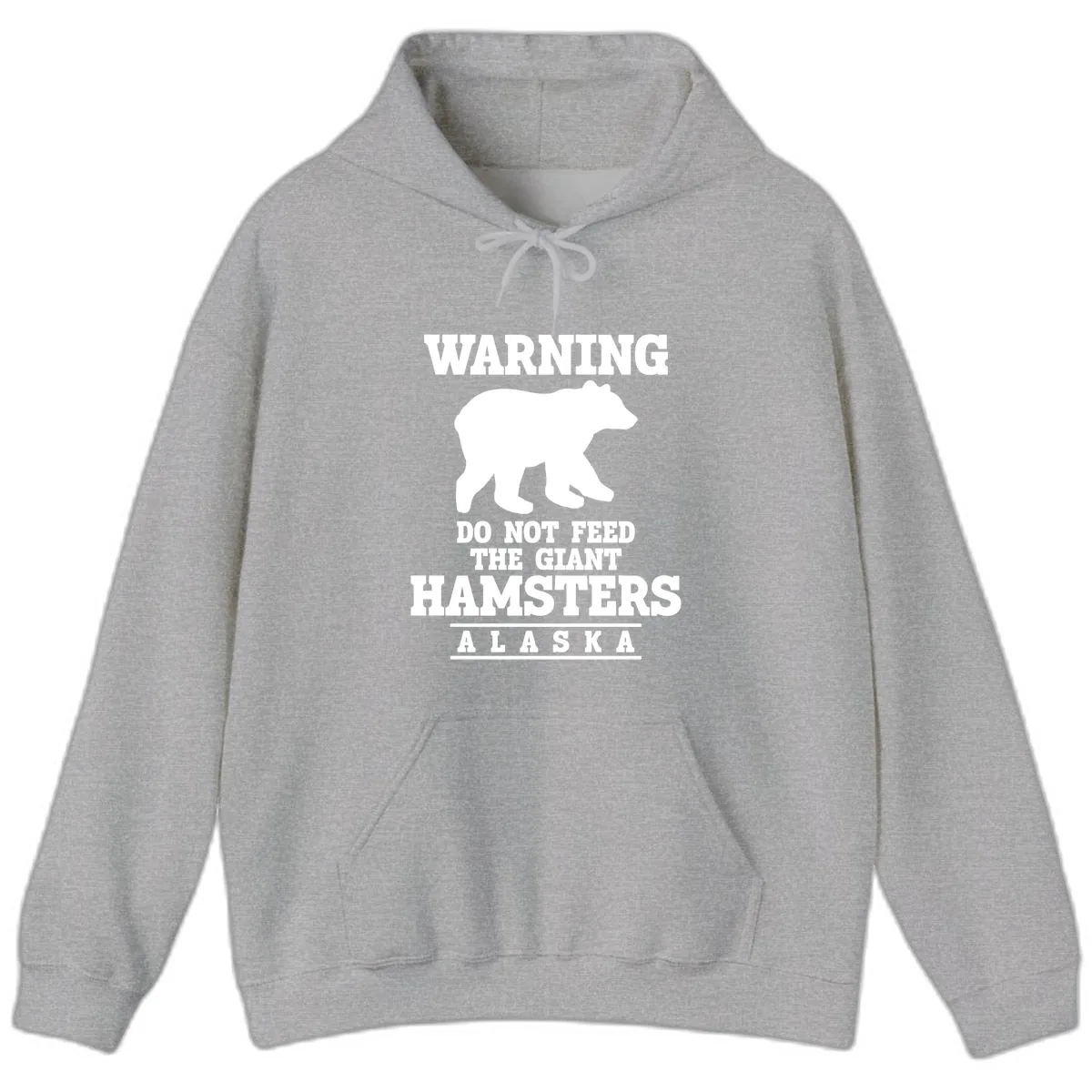 Do Not Feed The Giant Hamsters Hoodie in Sport Grey