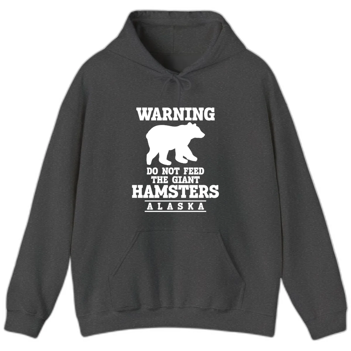 Do Not Feed The Giant Hamsters Hoodie in Dark Heather