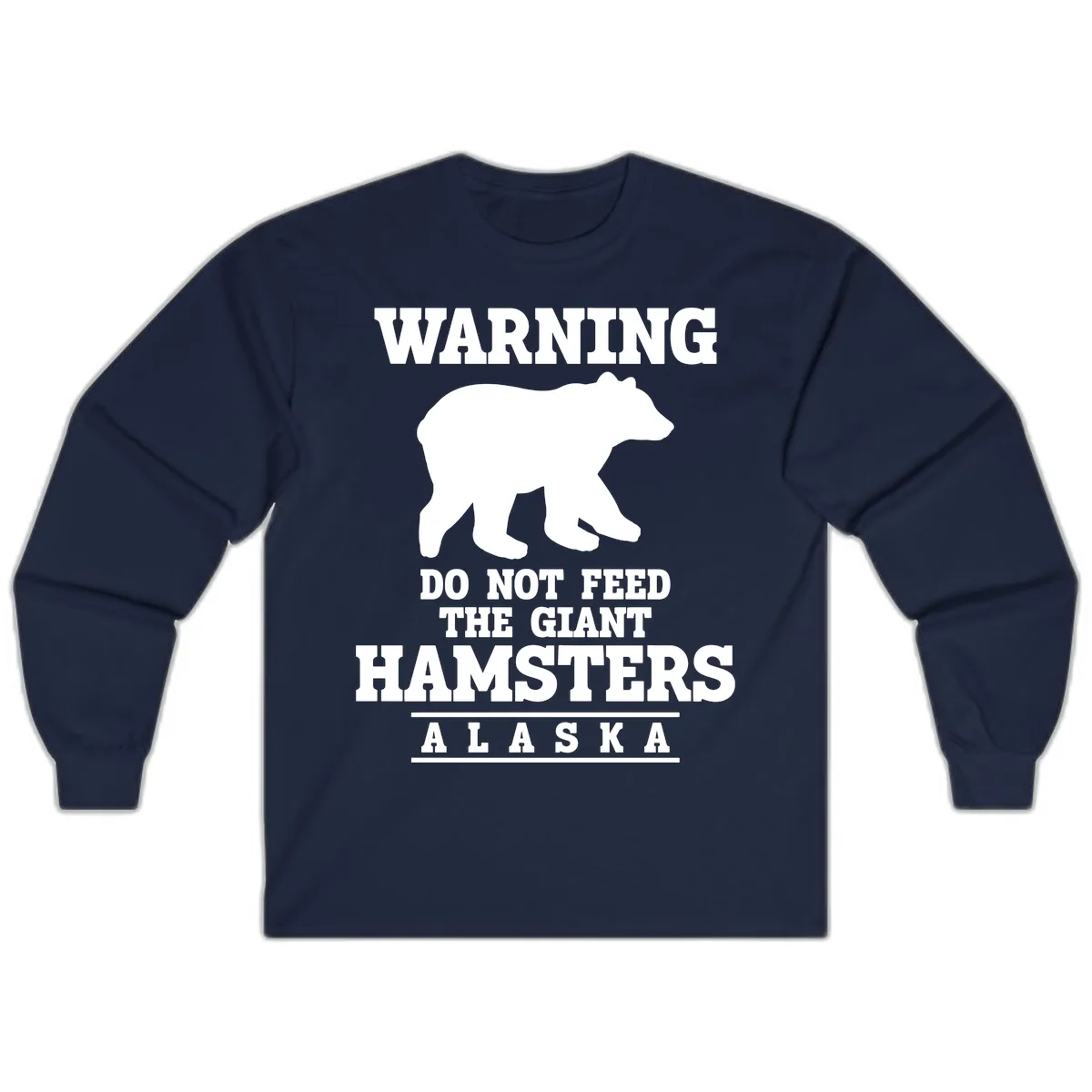 Do Not Feed The Giant Hamsters Long Sleeve in Navy