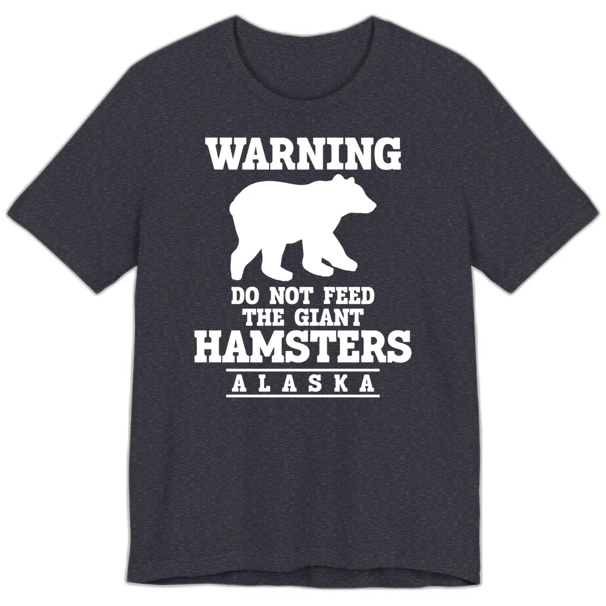 Do Not Feed The Giant Hamsters Premium T-Shirt in Heather Navy