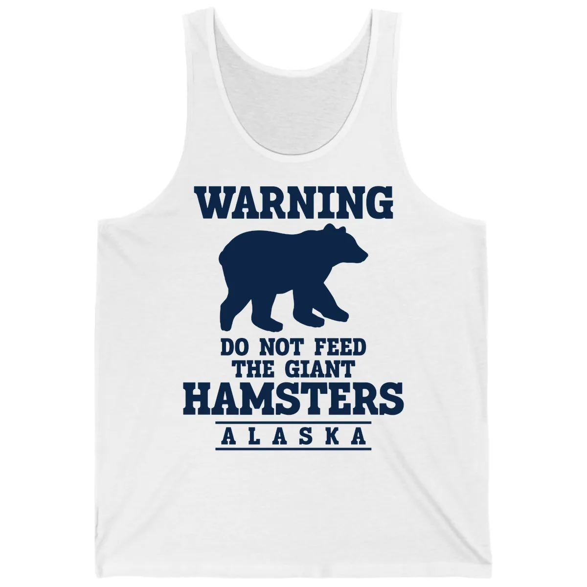 Do Not Feed The Giant Hamsters Tank in White