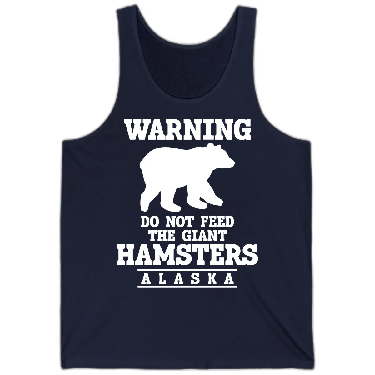 Do Not Feed The Giant Hamsters Tank in Navy