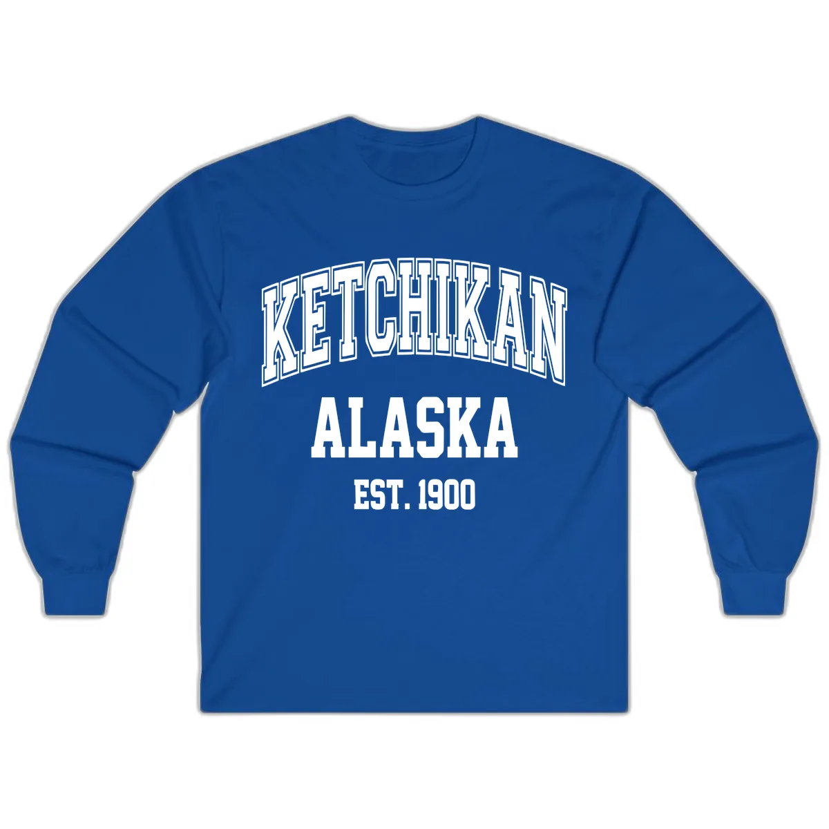 Ketchikan Alaska Est 1900 Long Sleeve in Royal