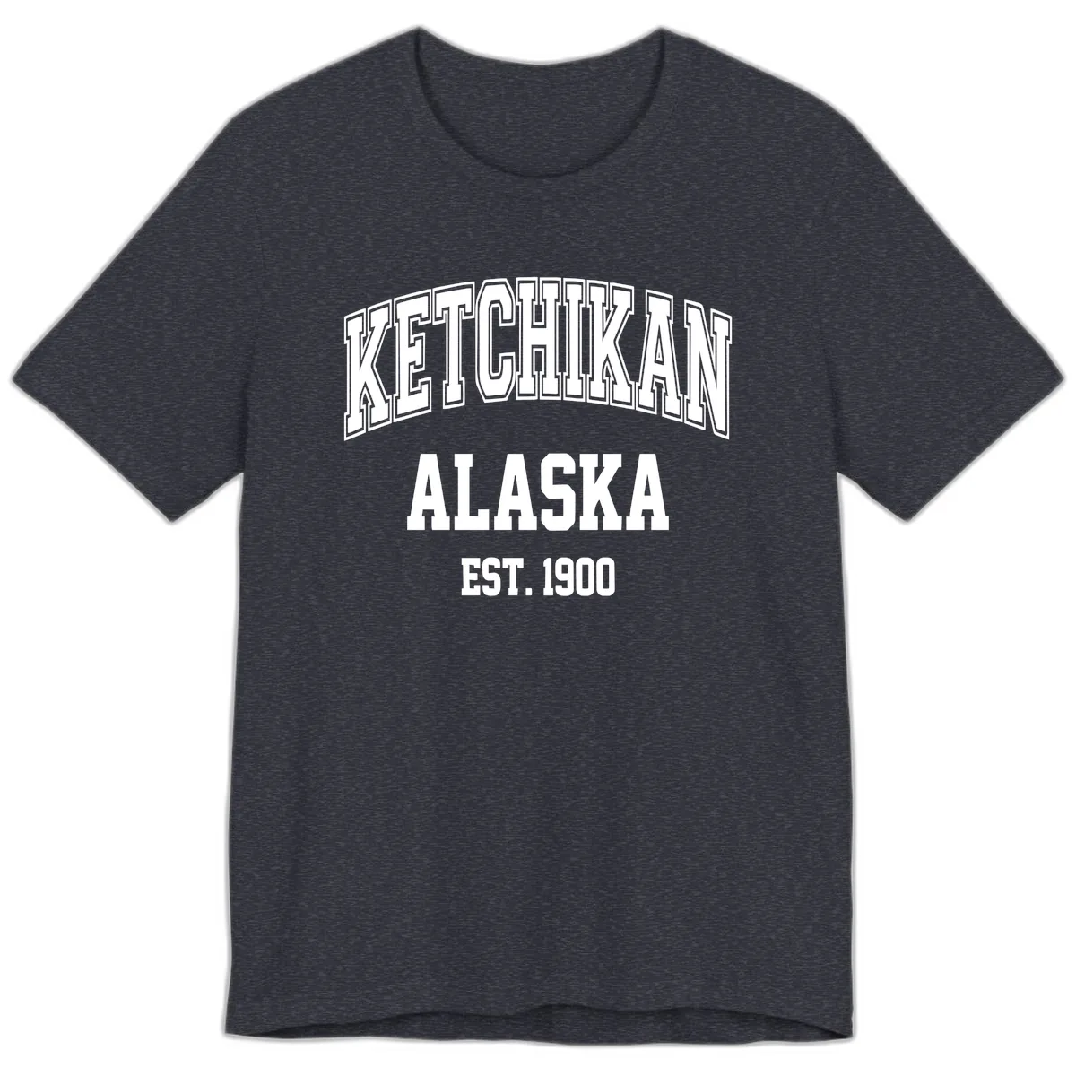 Ketchikan Alaska Est 1900 Premium T-Shirt in Heather Navy