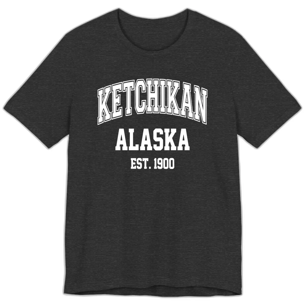 Ketchikan Alaska Est 1900 Premium T-Shirt in Dark Grey Heather