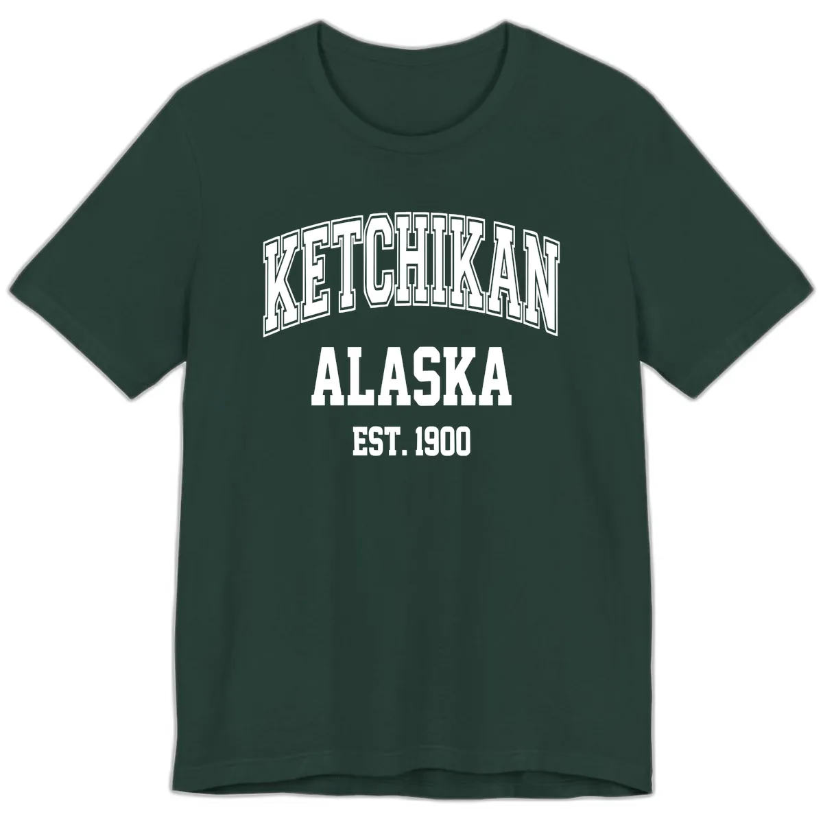 Ketchikan Alaska Est 1900 Premium T-Shirt in Forest