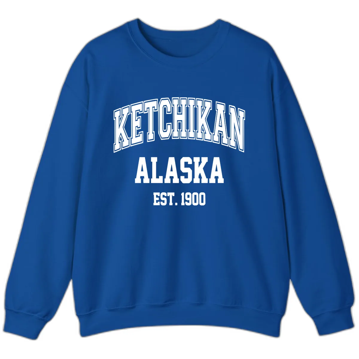 Ketchikan Alaska Est 1900 Sweatshirt in Royal