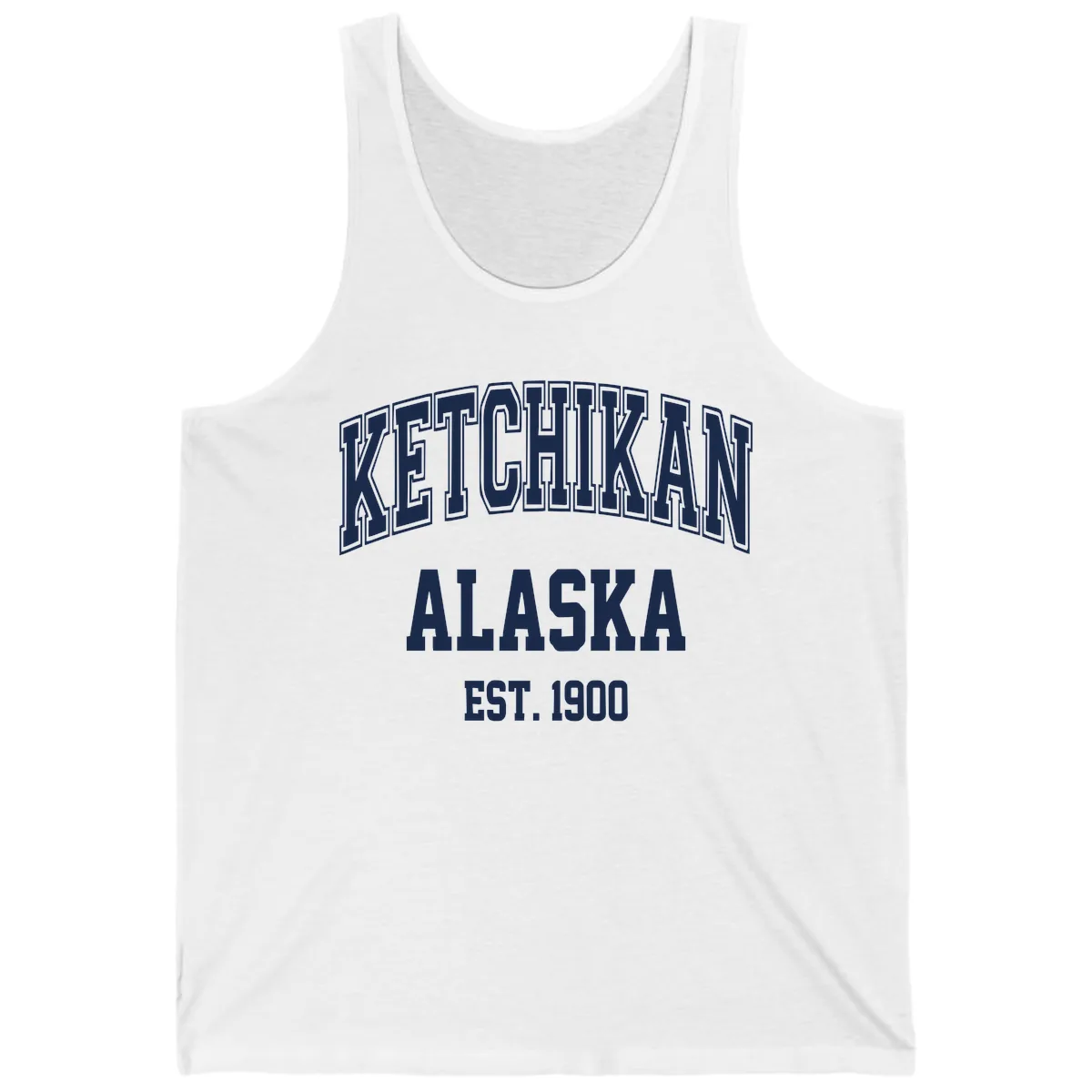 Ketchikan Alaska Est 1900 Tank in White