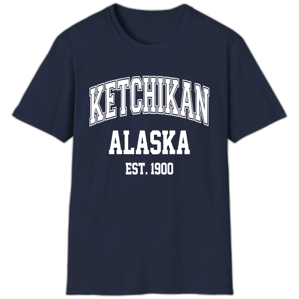 Ketchikan Alaska Est 1900 T-Shirt in Navy