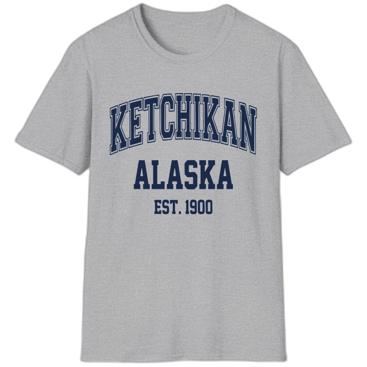 Ketchikan Alaska Est 1900 T-Shirt in Sport Grey