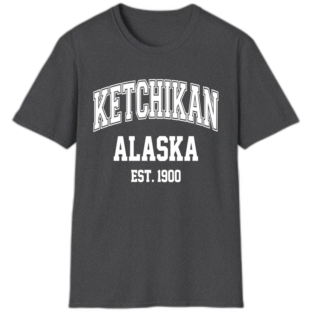 Ketchikan Alaska Est 1900 T-Shirt in Dark Heather