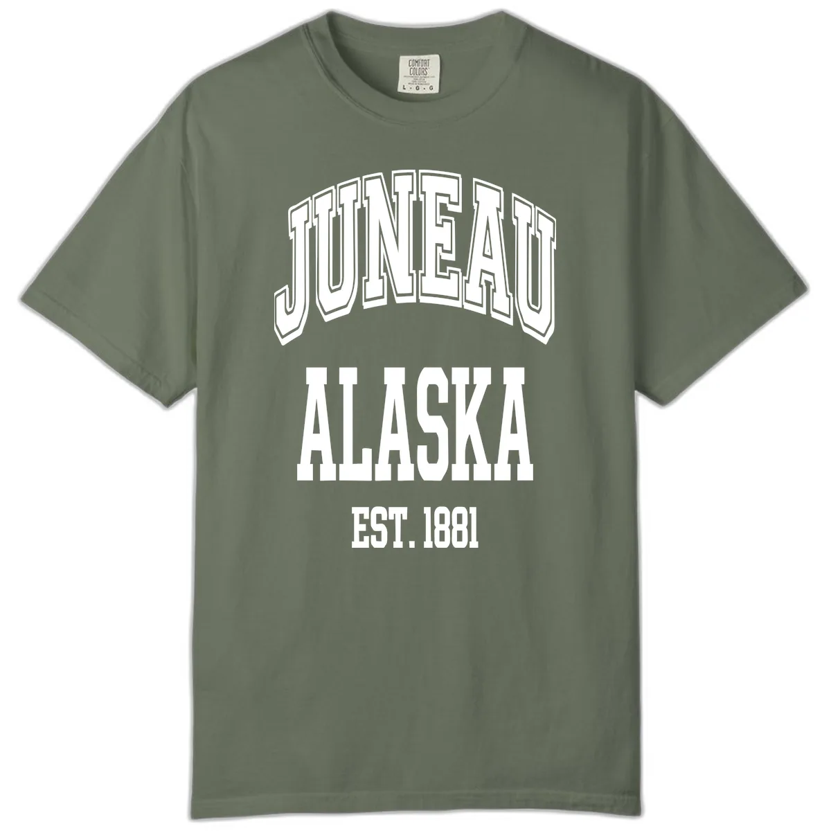 Juneau At Alaska Est 1881 Comfort Color in Moss