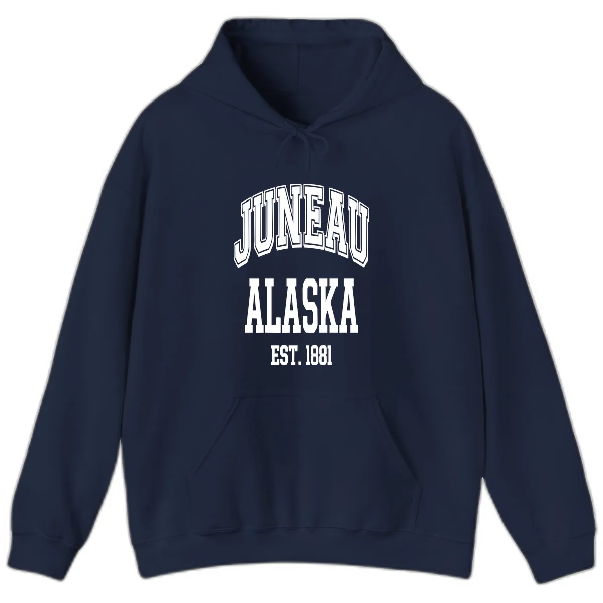 Juneau At Alaska Est 1881 Hoodie in Navy