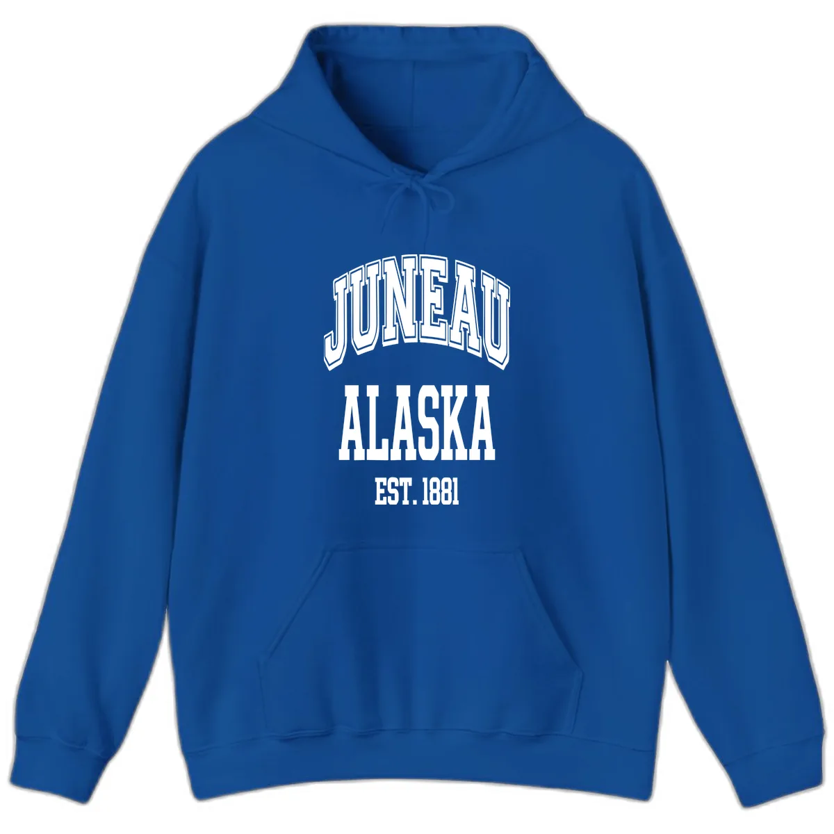 Juneau At Alaska Est 1881 Hoodie in Royal