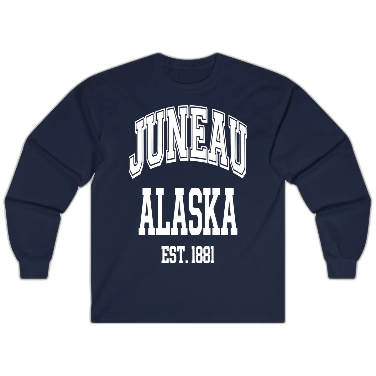 Juneau At Alaska Est 1881 Long Sleeve in Navy