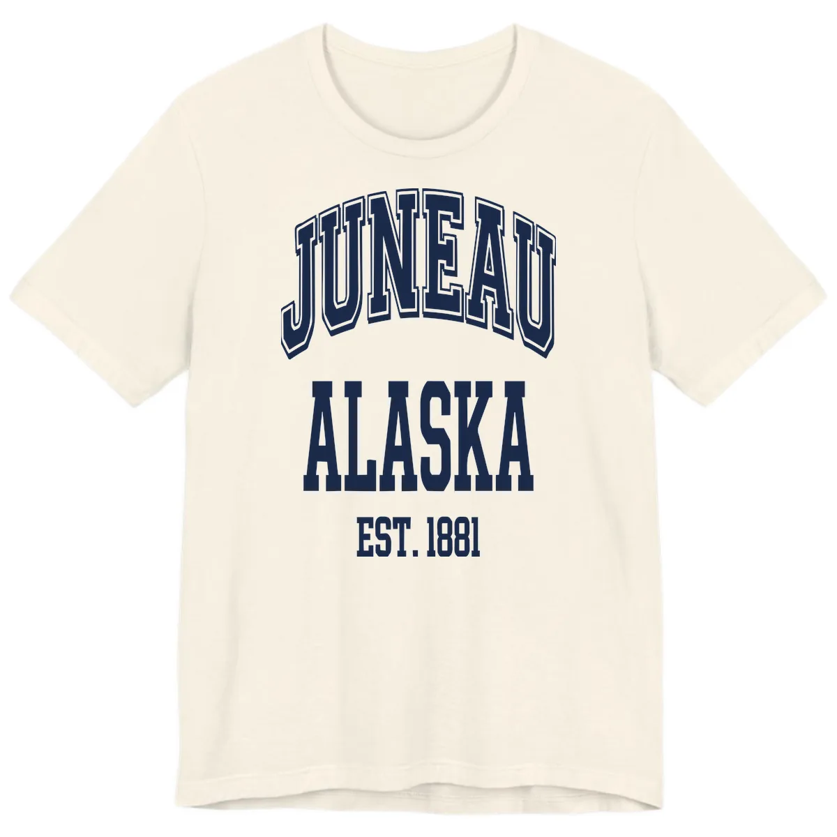 Juneau At Alaska Est 1881 Premium T-Shirt in Natural