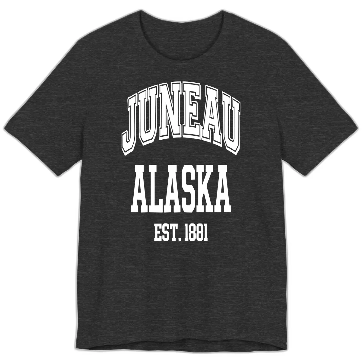 Juneau At Alaska Est 1881 Premium T-Shirt in Dark Grey Heather