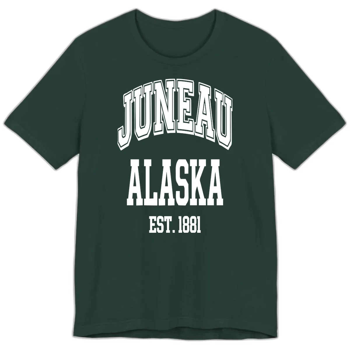 Juneau At Alaska Est 1881 Premium T-Shirt in Forest