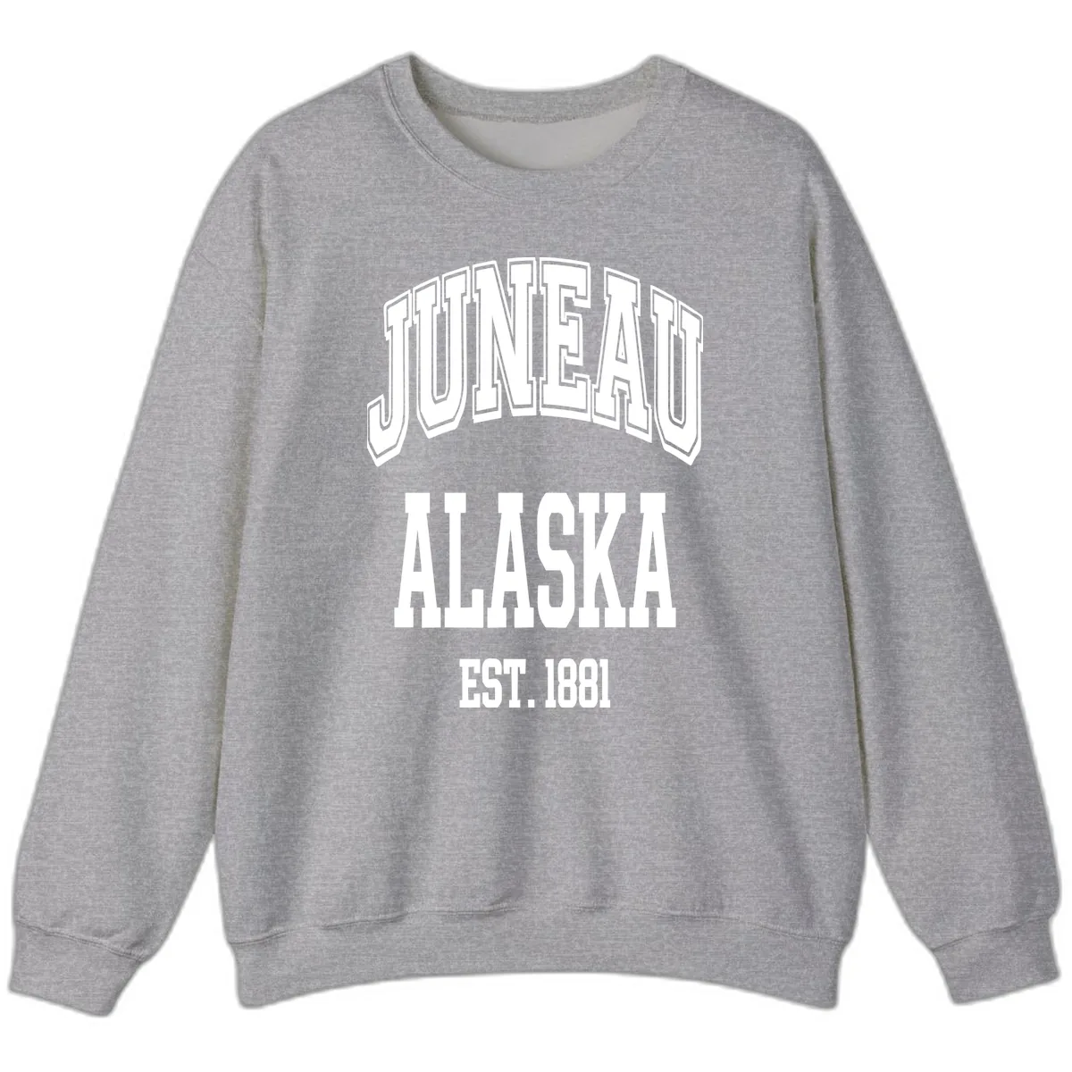 Juneau At Alaska Est 1881 Sweatshirt in Sport Grey