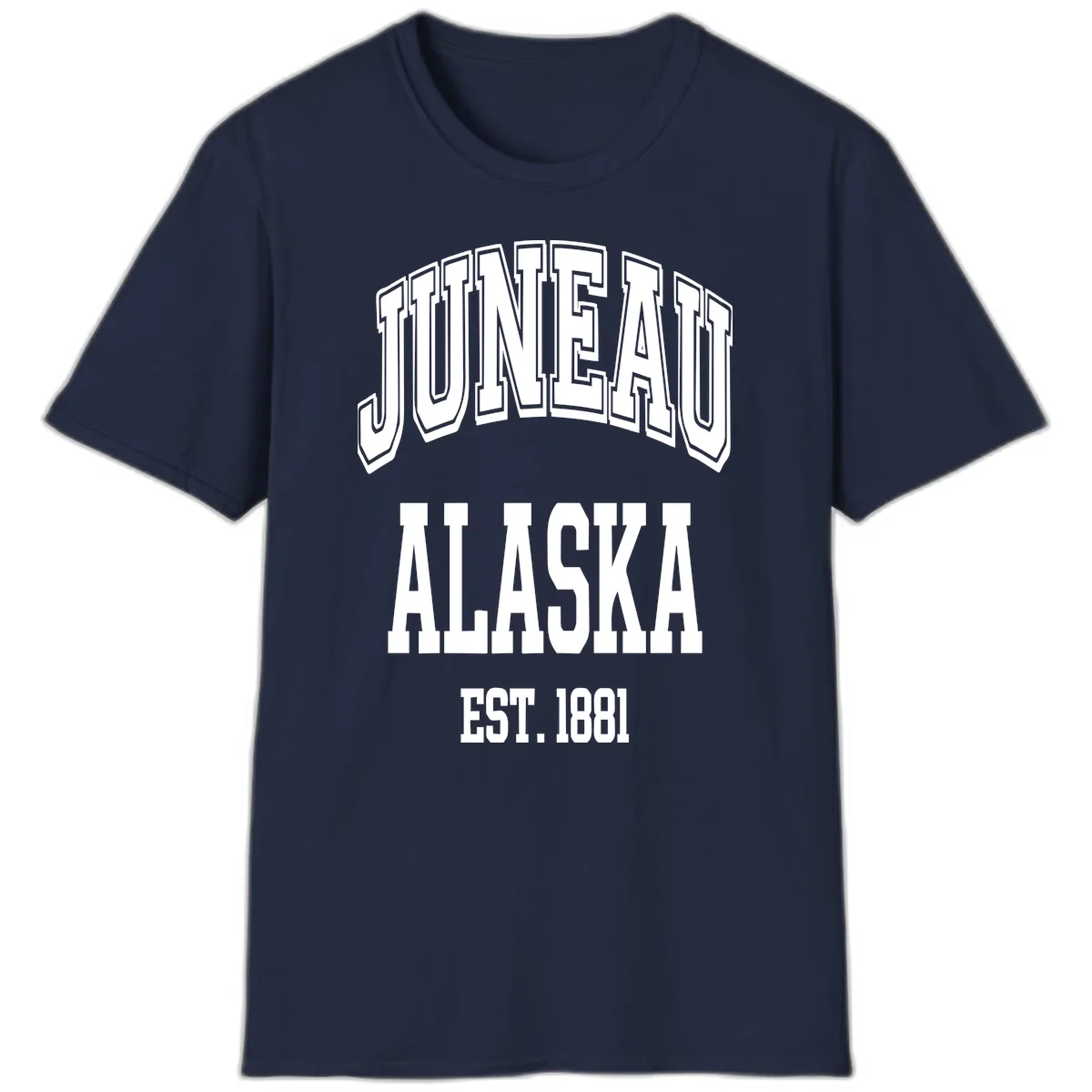 Juneau At Alaska Est 1881 T-Shirt in Navy