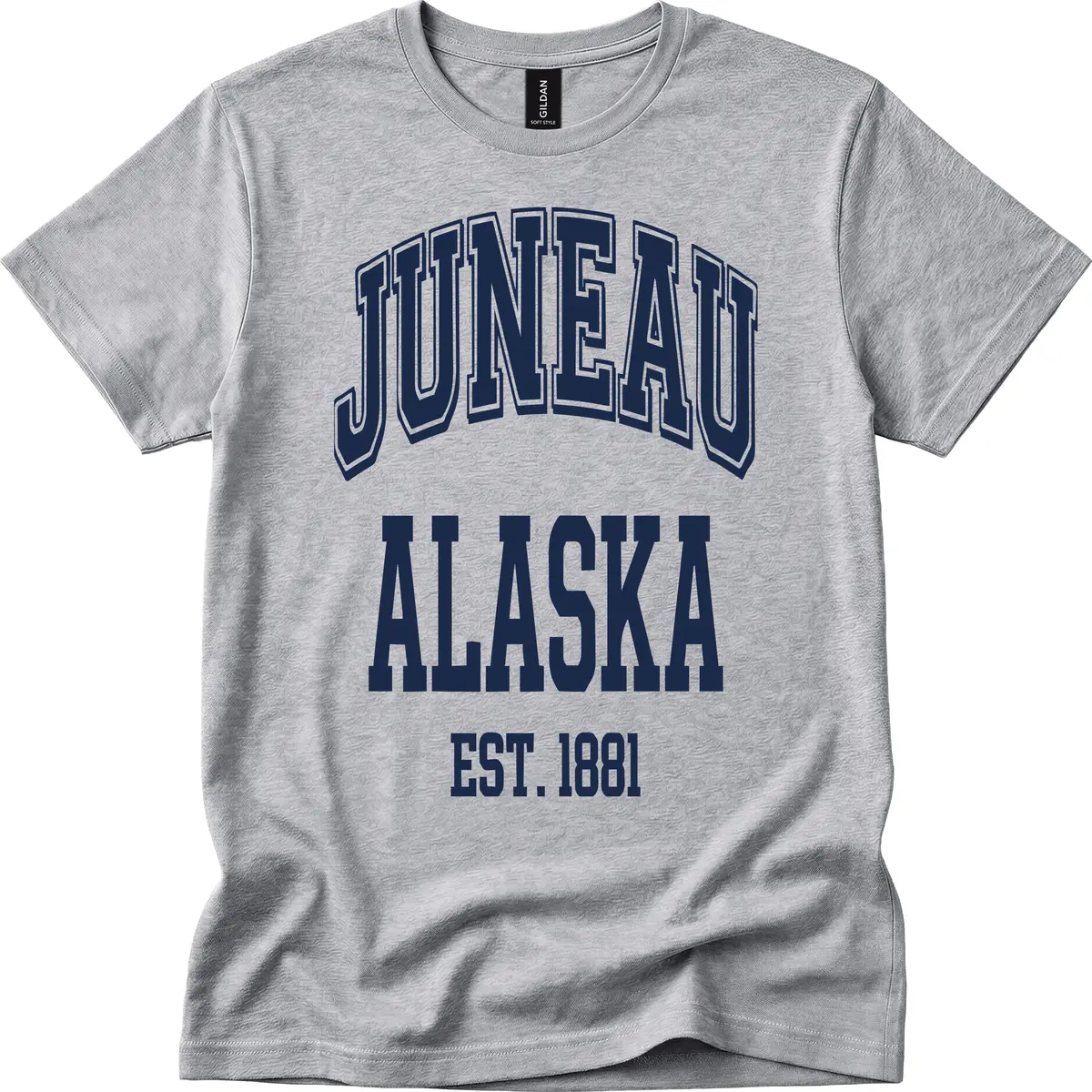 Juneau At Alaska Est 1881 T-Shirt in Sport Grey