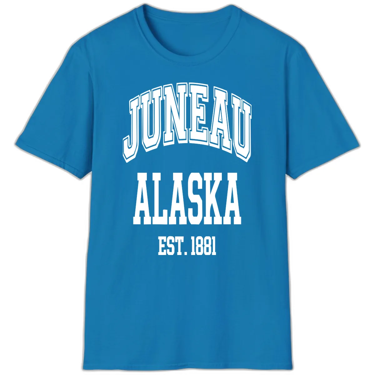 Juneau At Alaska Est 1881 T-Shirt in Sapphire