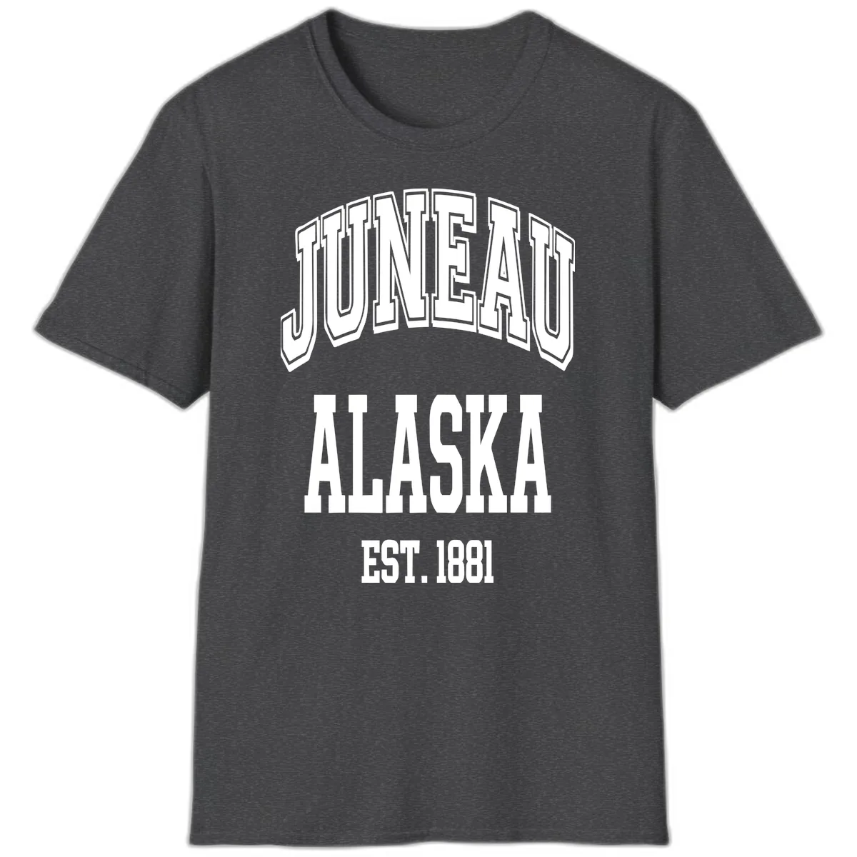 Juneau At Alaska Est 1881 T-Shirt in Dark Heather