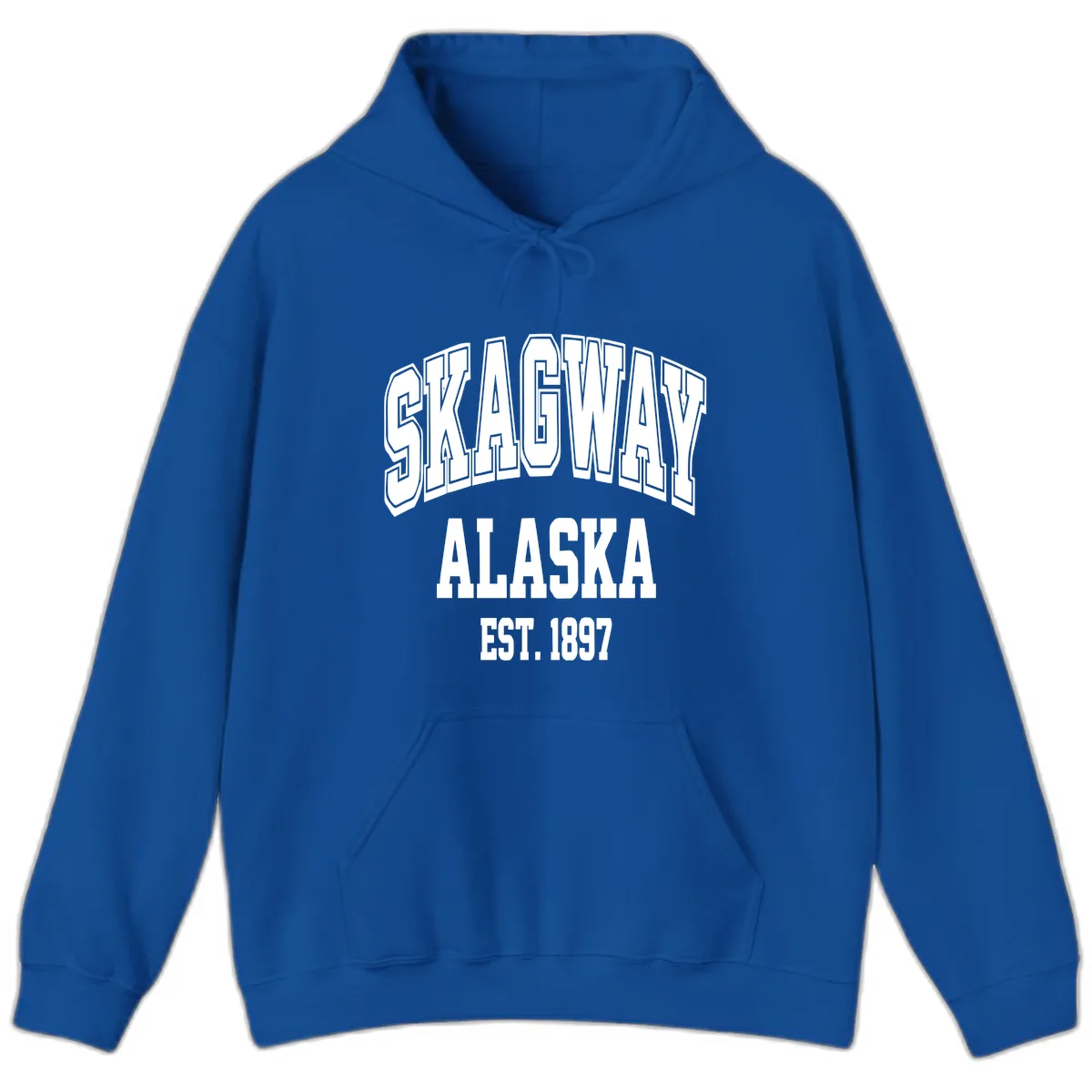 Skagway Alaska Established 1897 Hoodie in Royal