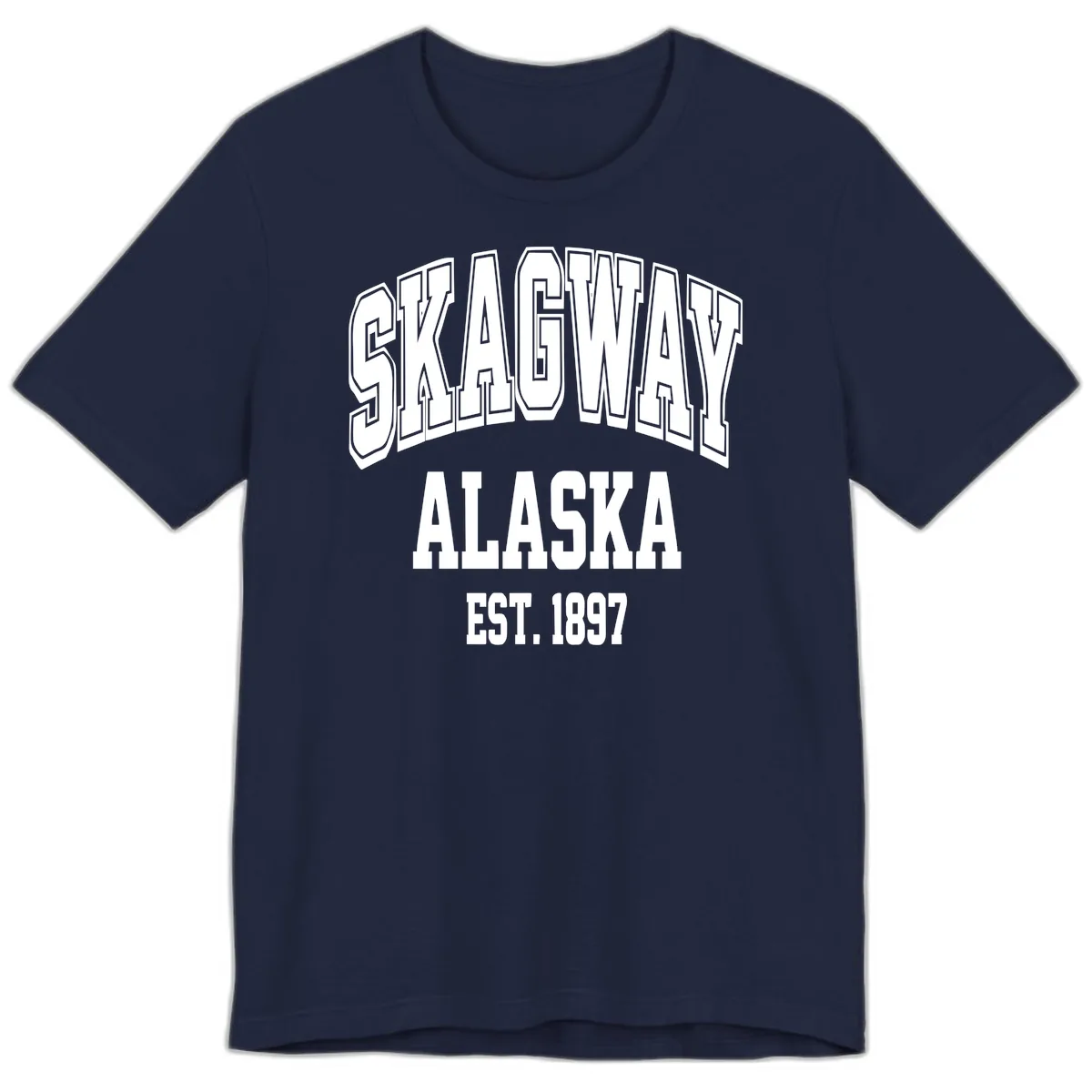 Skagway Alaska Established 1897 Premium T-Shirt in Navy